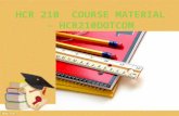 HCR 210  Course Material - hcr210dotcom