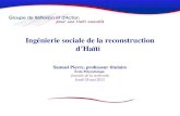 Ingénierie sociale de la reconstruction d’Haïti  