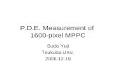 P.D.E. Measurement of  1600-pixel MPPC