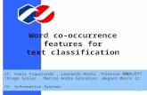 Word co-occurrence features for  text classification