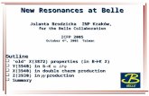 New Resonances at Belle Jolanta Brodzicka  INP Kraków,  for the Belle Collaboration ICFP 2005