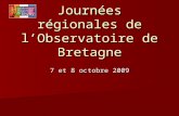 Journées régionales de l’Observatoire de Bretagne