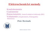 Elektrochemické metody Konduktometrie  Coulometrie