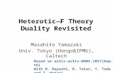 Heterotic —F Theory Duality Revisited