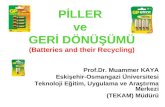 PİLLER  ve  GERİ DÖNÜŞÜMÜ (Batteries and their Recycling)