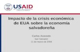 Impacto de la crisis económica  de EUA sobre la economía salvadoreña
