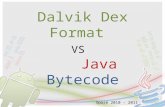 Dalvik  Dex  Format VS Java Bytecode