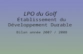 LPO du Golf Établissement du Développement Durable