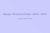 Equipe BioStatistique-Santé (BSS) Pascal ROY PU-PH