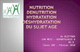 NUTRITION DENUTRITION hydratation déshydratation DU SUJET AGE