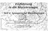 Einführung  in die Meteorologie  - Teil V: Synoptische Meteorologie -