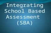 Integrating School Based Assessment  (SBA)