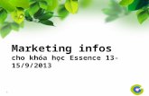 Marketing infos cho khóa học Essence 13-15/9/2013