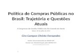 Política  de Compras Públicas no Brasil: Trajetória e Questões Atuais