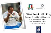 al 6Nazioni di Rugby Roma, Stadio Olimpico -  3  febbraio 2013 23 febbraio 2013 16 marzo 2013