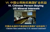VI. 中 国公 民购买美国 矿 业权益 VI. Chinese Person Buying  US Mineral Interests