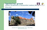 Společný grant  města Strakonice a Komunitní nadace Blanicko - Otavské