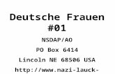Deutsche Frauen #01 NSDAP/AO PO Box 6414 Lincoln NE 68506 USA nazi-lauck-nsdapao