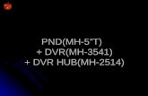 PND(MH-5”T)   + DVR(MH-3541) + DVR HUB(MH-2514)