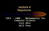 Lecture 4 Sequences