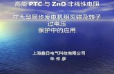 高能 PTC 与 ZnO 非线性电阻 在大型同步发电机组灭磁及转子过电压 保护中的应用