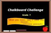 Chalkboard Challenge