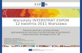 Warsztaty INTERSTRAT ESPON 1 2 kwietnia  2011  Warszawa
