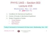 PHYS 1443 – Section 003 Lecture #19