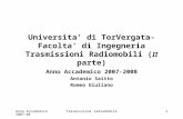Universita’ di TorVergata-Facolta’ di Ingegneria Trasmissioni Radiomobili ( II  parte)