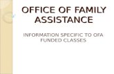 OFFICE OF FAMILY ASSISTANCE