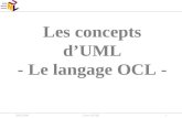 Les concepts d’UML - Le langage OCL -