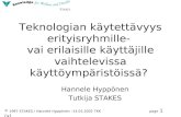 Hannele Hyppönen Tutkija  STAKES