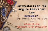 Introduction to Anglo-American Law (2007/09/17)