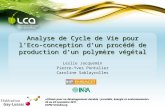 Analyse de Cycle de Vie pour l’Eco-conception d’un procédé de production d’un polymère végétal