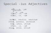 Special -ius Adjectives