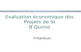 Evaluation économique des Projets de SI B Quinio