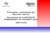 Principales   Indicadores del Mercado Laboral Resultados de la ENCUESTA PERMANENTE DE HOGARES 2010