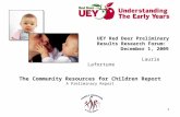 The Community Resources for Children Report A Preliminary Report