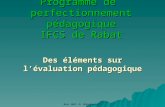 Programme de  perfectionnement pédagogique IFCS de Rabat