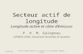 Secteur actif de longitude Longitude active et cône d’émi ssion
