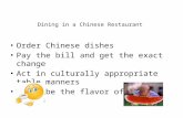 Dining in a Chinese Restaurant