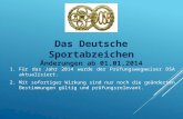 Das Deutsche Sportabzeichen Änderungen  ab 01.01.2014