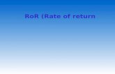 RoR (Rate of return