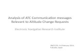 Analysis of ATC Communication messages Relevant to Altitude Change Requests