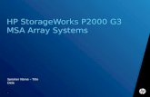 HP StorageWorks P2000 G3  MSA Array Systems