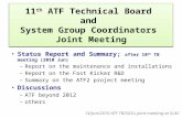 11 th  ATF Technical Board  and  System Group Coordinators  Joint Meeting