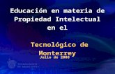 Educación en materia de Propiedad Intelectual en el Tecnológico de Monterrey