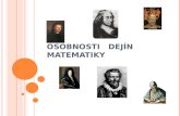Osobnosti   Dejín   matematiky