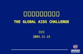 全球 面临 艾滋病挑战 THE GLOBAL AIDS CHALLENGE 何景琳 2003.11.15