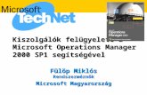 Kiszolgálók felügyelete a  Microsoft Operations Manager 2000 SP1 segítségével